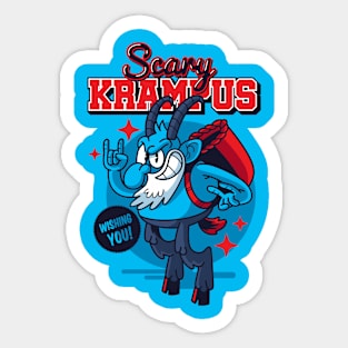 Scary Krampus wishing you Sticker